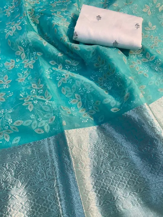 beautyful simple saree with white blouse uploaded by A2 online business on 2/28/2023