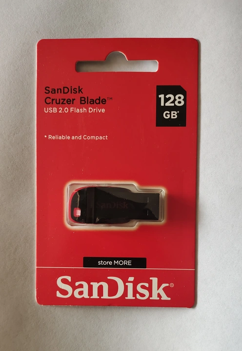 Post image SanDisk pendrive 128 GB with 1 year warranty