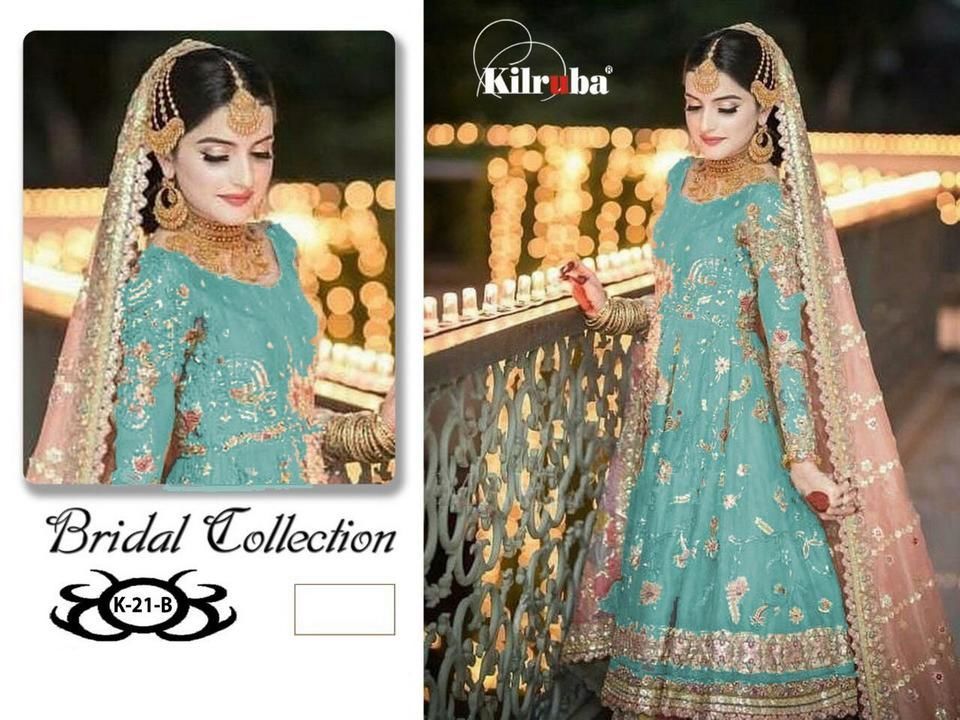 *🌞KILRUBA🌞*

*☘️D no K-21*

👚TOP - *Oraganza* with beautiful  zari & Squvence Embroidery work  uploaded by Grace Collections  on 2/23/2021