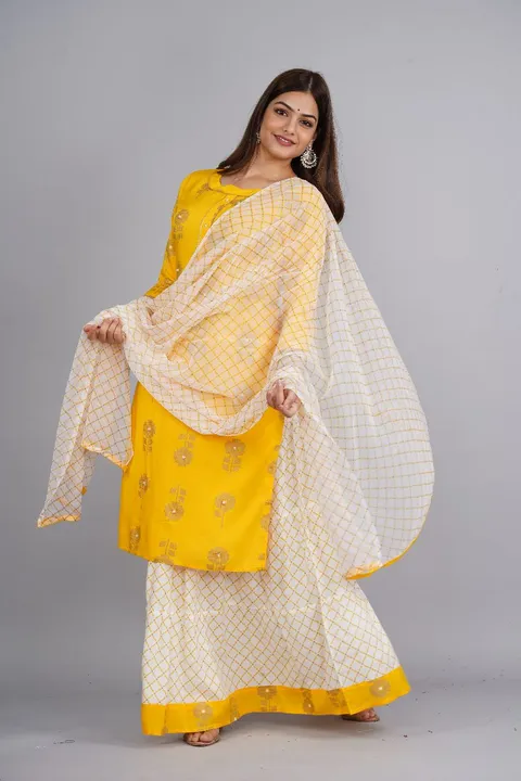 Women Printed Kurta And Skirt Set With Dupatta uploaded by Laila fashion on 2/28/2023
