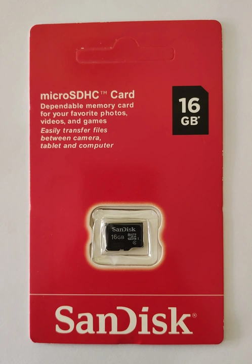Post image SanDisk 16 GB micro SD card with 1 year warranty