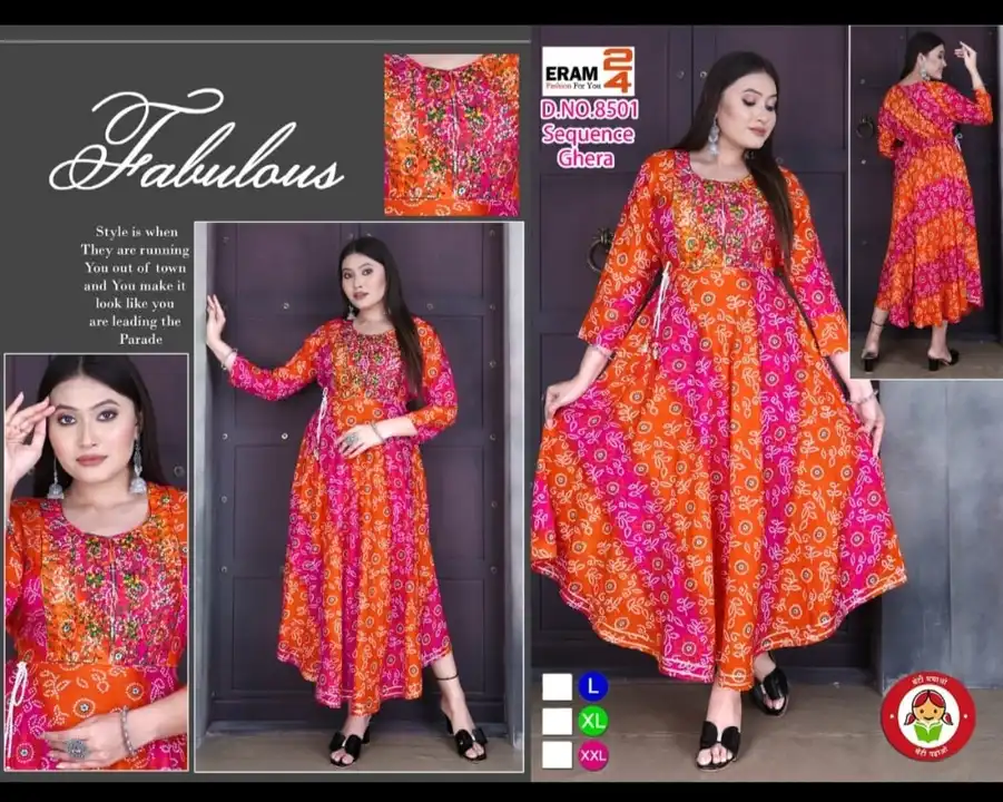 Post image GHERA ONE PIECE COTTON RAYON PRINT 399/- ONLY