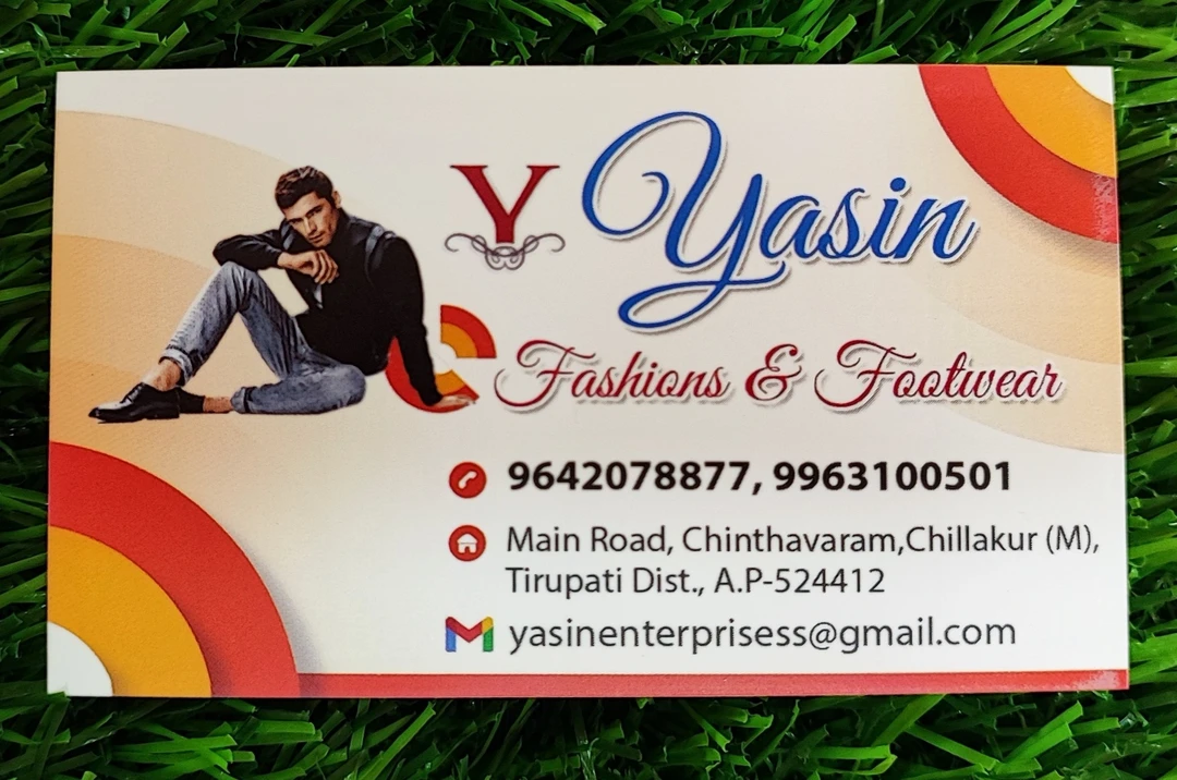 Visiting card store images of Yasin Fashion & Footwear's