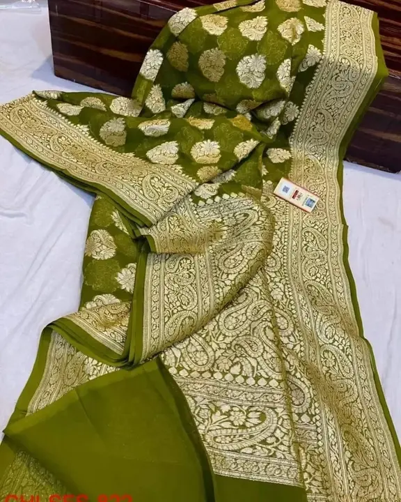 Banarasi semi georget daible Soft Silk Saree  uploaded by Sara_Silk_Art_2 on 2/28/2023