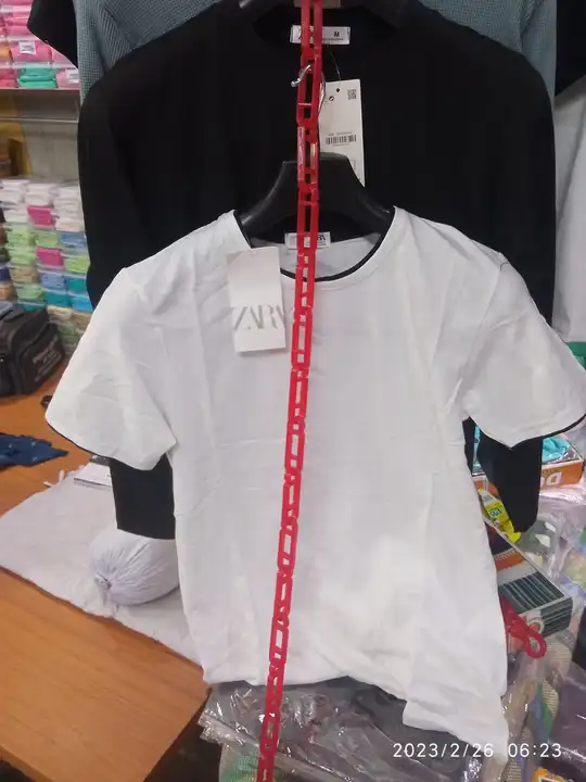 Zara half kullty tshirt115 rupees wholesale price if you were interested then you contact uploaded by Garment wholesale on 2/28/2023