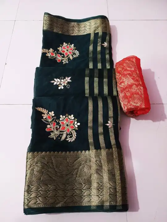 Orgenza sarees uploaded by A one saree center on 2/28/2023