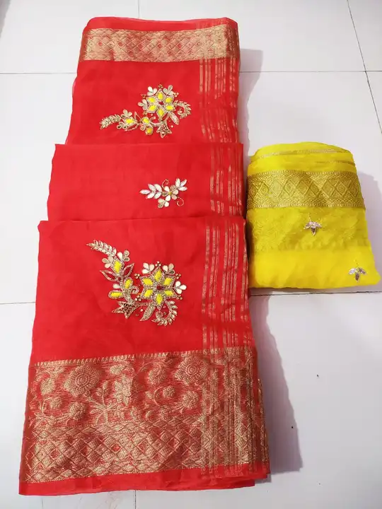 Orgenza sarees uploaded by A one saree center on 2/28/2023