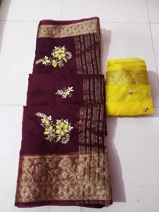 Orgenza sarees uploaded by business on 2/28/2023