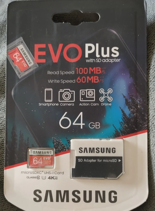 Samsung 64 Gb micro SD card with camera adavter with 10 year brand warranty  uploaded by P3 STORS on 2/28/2023