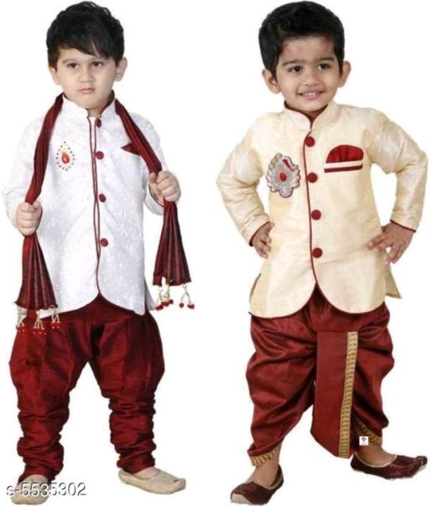 Princess Elegant Kids Boys Sherwanis

Fabric : Art Silk 
Sleeves: Long Sleeves 
Pattern: Solid 
Mult uploaded by Devika collection on 2/23/2021