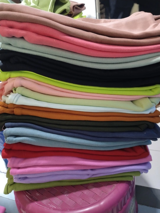 Imported rib fabric one'solder tshirt for women  uploaded by Dolce Vita enterprises  on 3/1/2023