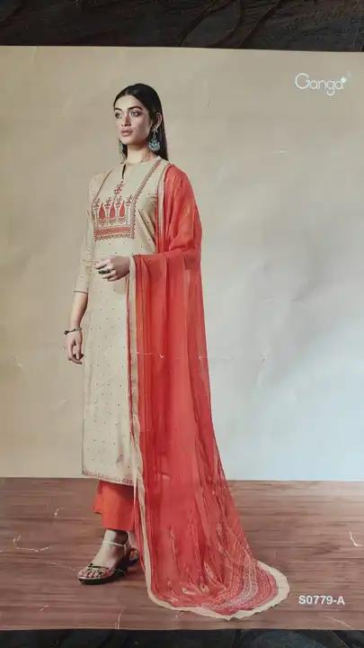 Ganga Brand cotton suit  uploaded by Deep boutique collection gohana on 3/1/2023