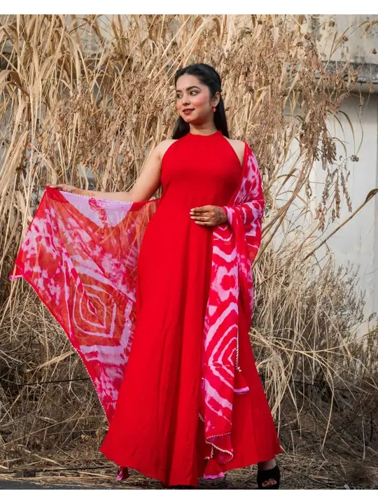 RED PADMAWATI DRESS KURTI DUPATTA uploaded by Gulabinagri cloth creations on 3/1/2023