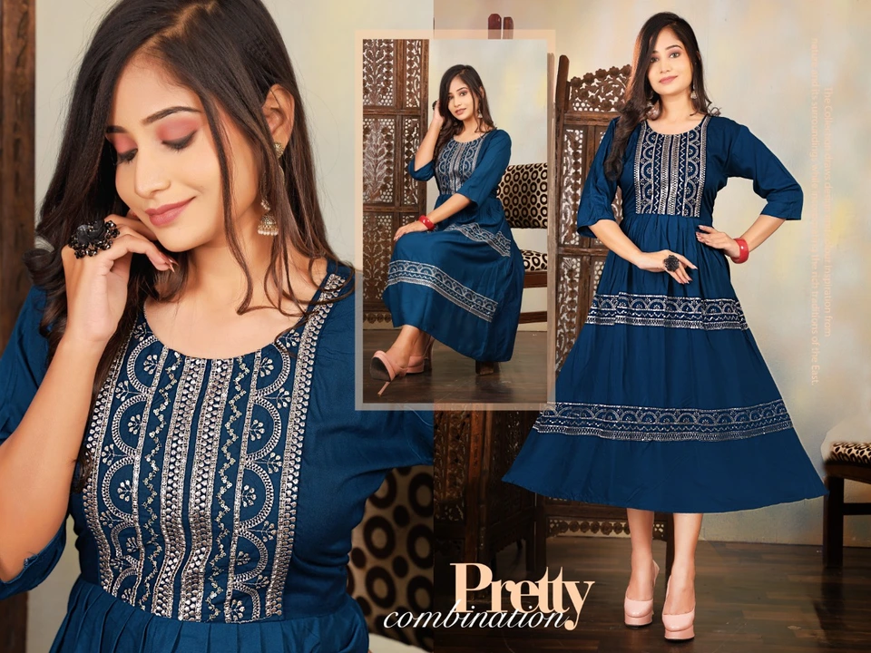 Swastik Launching new boutique embroidery gown  uploaded by Swastik creation on 3/1/2023