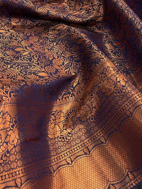 Kubera pattu copper banarasi silk uploaded by Suyukti fab on 3/1/2023