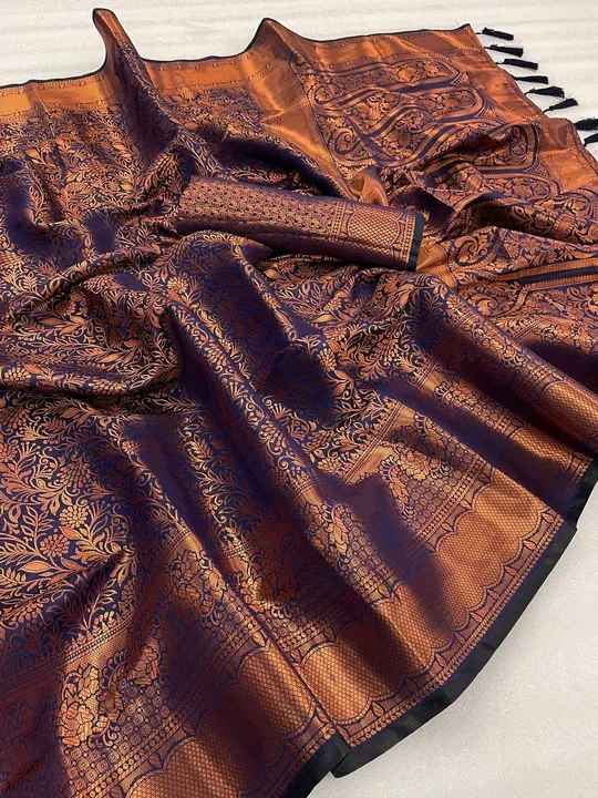Kubera pattu copper banarasi silk uploaded by Suyukti fab on 3/1/2023
