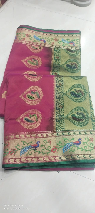 Border work paithani  uploaded by Vishnu Laxmi Textiles on 3/1/2023