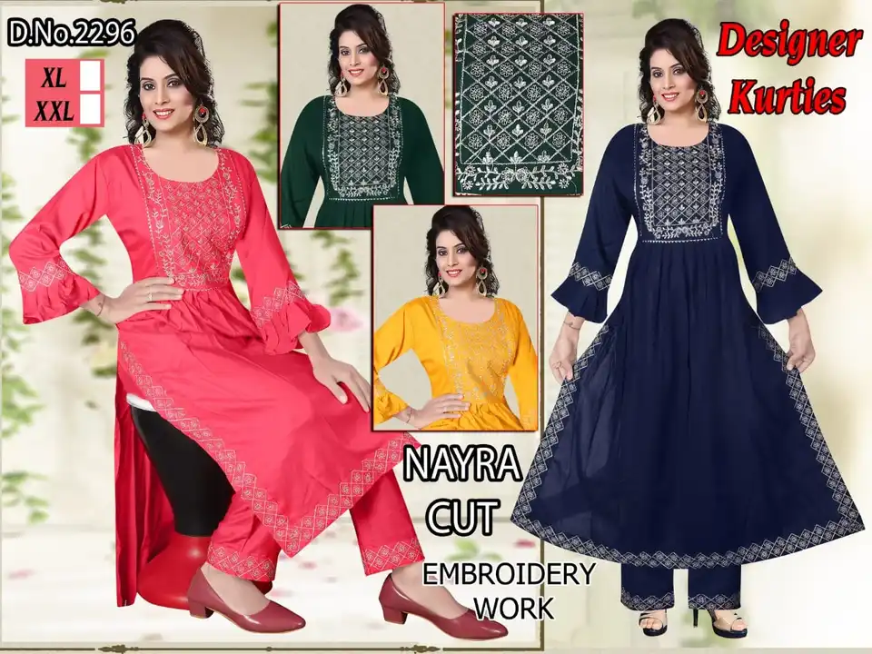 Nayra cut kurti pant uploaded by Evergreen on 11/29/2023