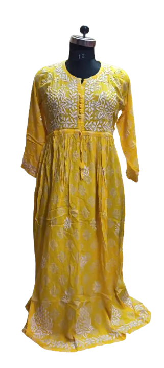 MUDOL PRINTED GOWN uploaded by LUCKNOW HANDICRAFT WORKS on 3/1/2023