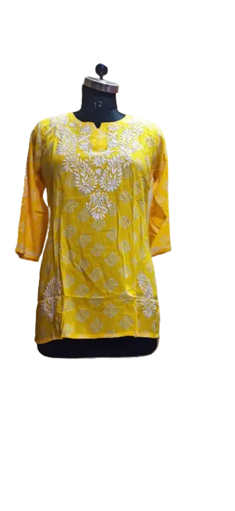 MUDOL SHORT PRINTED GOWN uploaded by LUCKNOW HANDICRAFT WORKS on 3/1/2023