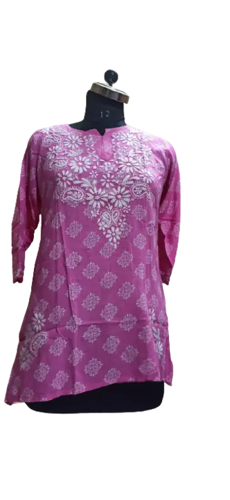 MUDOL SHORT PRINTED GOWN uploaded by LUCKNOW HANDICRAFT WORKS on 3/1/2023