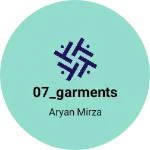 Business logo of 07_garments