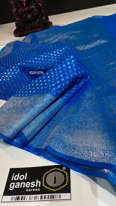 Orgenza silk saree uploaded by Bs_textiles7 on 3/1/2023