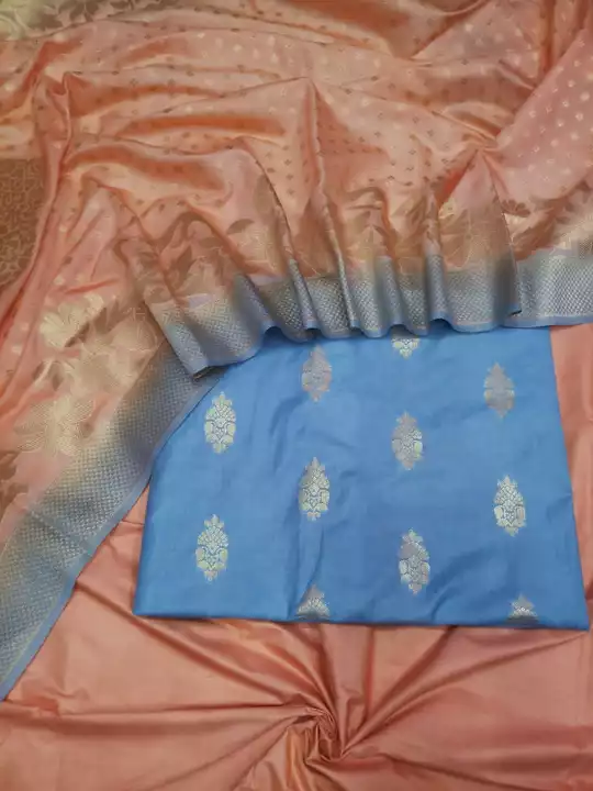 Banarasi Pure Chanderi Silk Dyble Suit uploaded by business on 3/1/2023