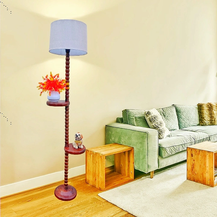 Classic Wooden Floor Lamp for Living Room Luxury Home Decor Italian Beige/Umbrella Shade Floor Lamp  uploaded by business on 3/1/2023