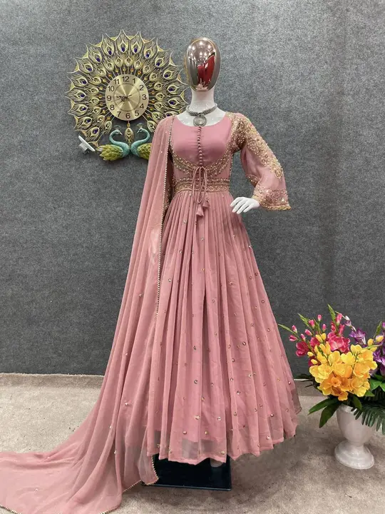 Beautiful Designer Party Gowns duppata  uploaded by BULK UNSET PCS DEALERS SUPPLIER  on 3/1/2023
