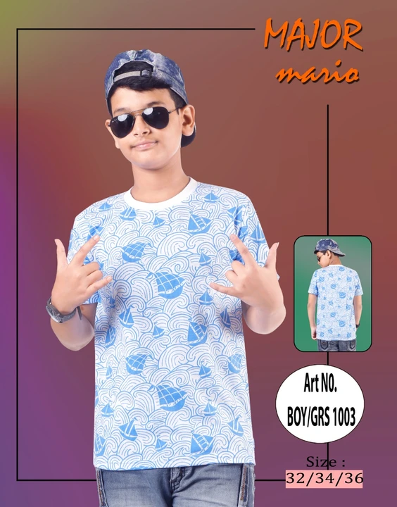 Half Sleeve tshirt for boys  uploaded by Shree Jagdamba Fashion on 5/30/2024