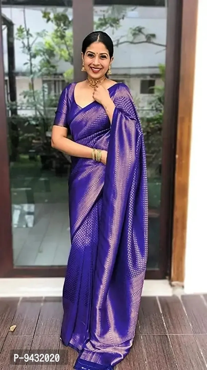 Jacquard silk saree with blouse piece uploaded by Titas collection on 3/1/2023