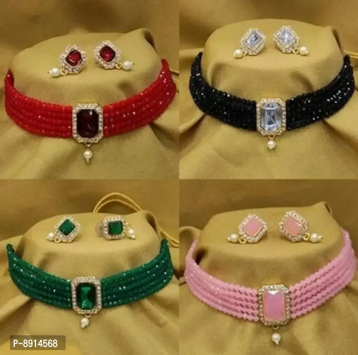 Post image 4set choker with earrings combo price only 299 free shipping cod available
