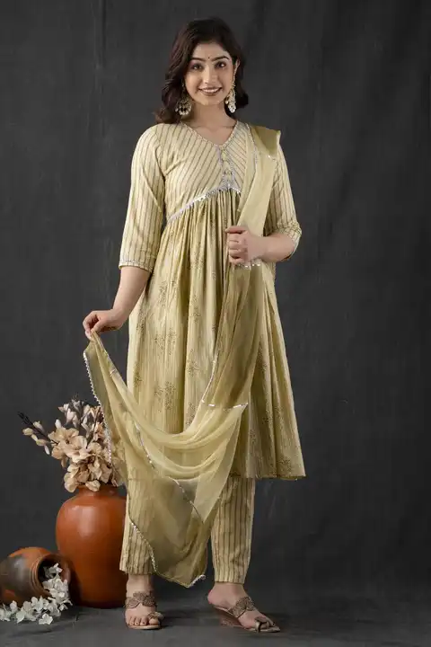 *NEW LAUNCH*

*A beautiful Outfit cotton felx anarkali alia cut   Kurta with  Paired with pant   and uploaded by Mahipal Singh on 3/2/2023