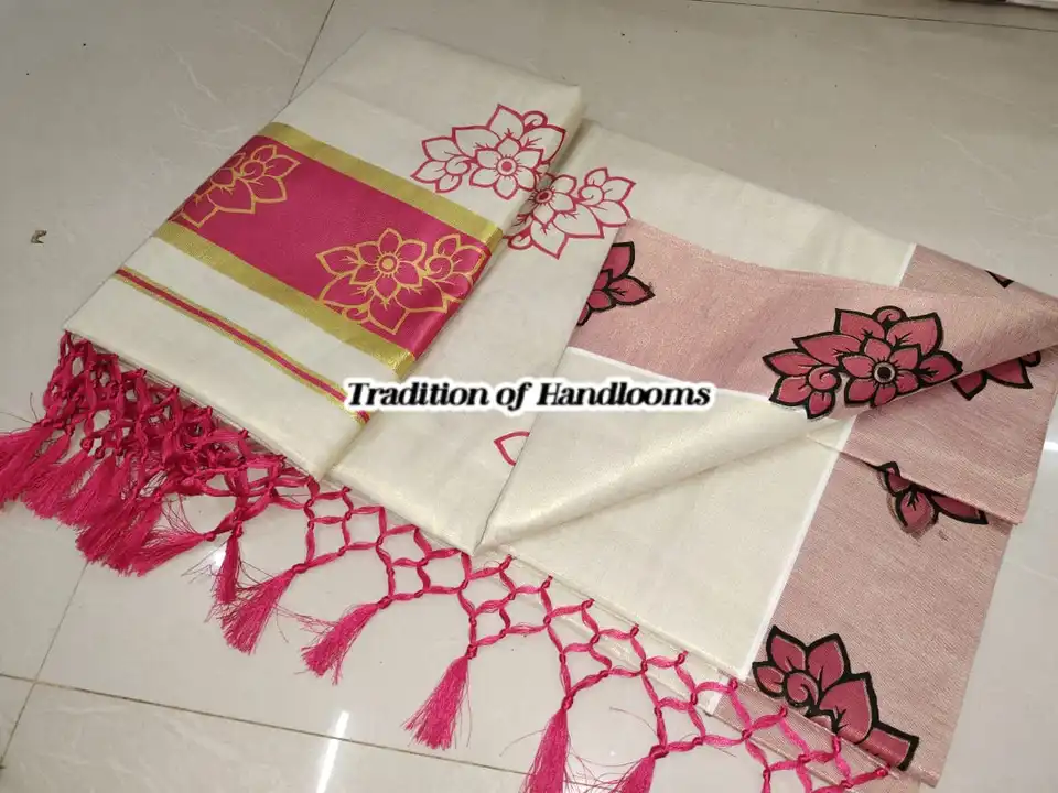 Tissue kerela sarees wholeseller uploaded by Maari Amman Textile on 3/2/2023