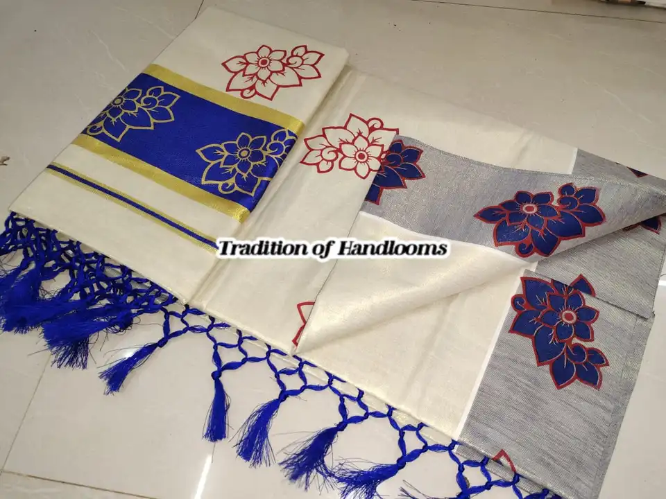 Tissue kerela sarees wholeseller uploaded by Maari Amman Textile on 3/2/2023