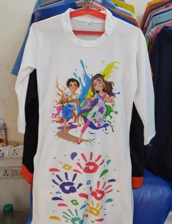 Ladies Holi Printed T-shirts uploaded by TASSHAK ENTERPRISES on 3/2/2023