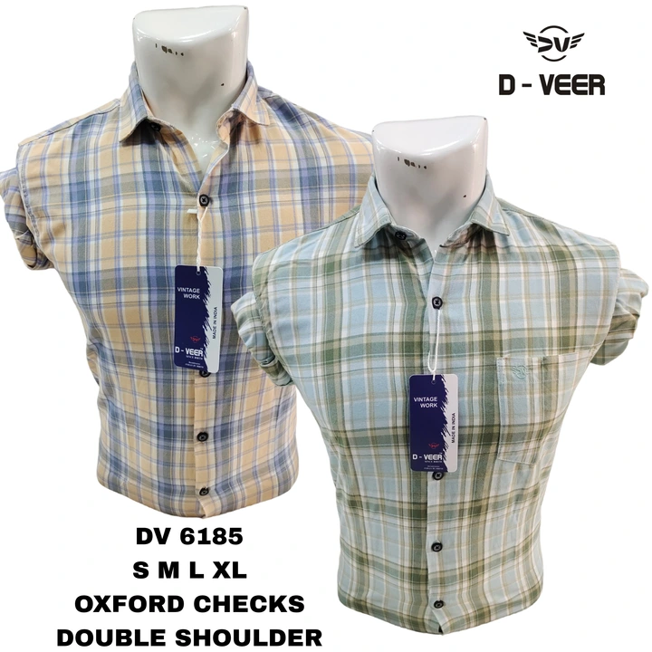 Oxford Checks Double Shoulder  uploaded by Manoj creation on 3/2/2023