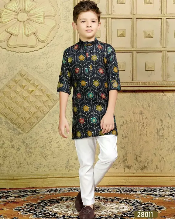 Boys Kurta Payjama   Bandhani Print.  Fabrics - cotton  uploaded by business on 3/2/2023