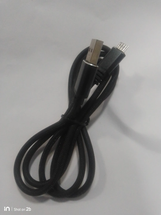 Post image 3 amp micro usb cable , nylon braided with metal ends,
