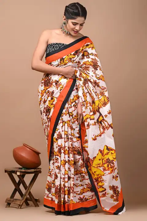 💃🏼New collection💃🏼🥳New collection cotton sareeCotton saree with blouseCotton saree with same uploaded by Ayush Handicarft on 3/2/2023