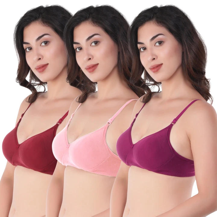 Post image Available in three colors, padded bra for women and girls 3 piece Packaging.