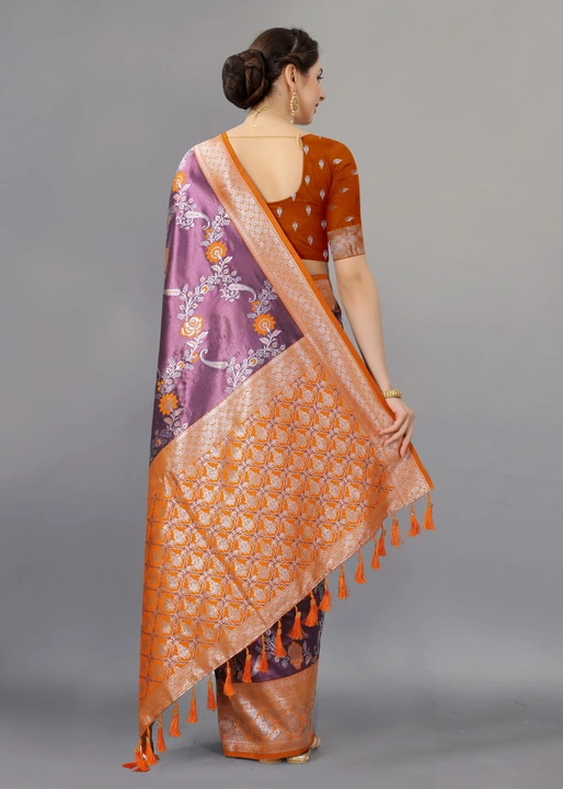 Cotton saree with blouse piece  uploaded by Dhananjay Creations Pvt Ltd. on 3/2/2023