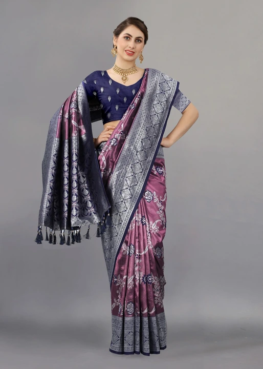Beautiful cotton saree with blouse piece  uploaded by Dhananjay Creations Pvt Ltd. on 3/2/2023