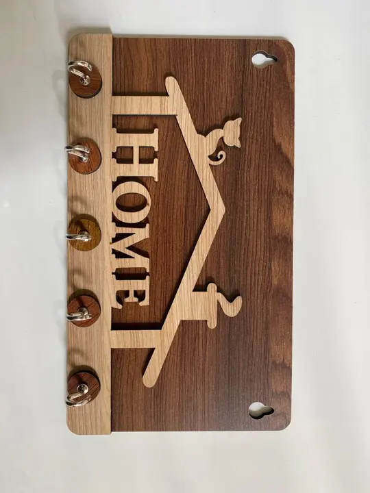 Wooden Key Stand Home Shape Design  uploaded by Jay Khodal Enterprise on 3/2/2023