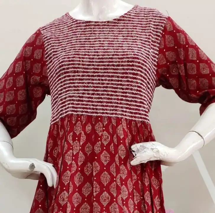 Jaipuri Cotton Kurti Gown uploaded by L & S GOODS CO on 3/2/2023