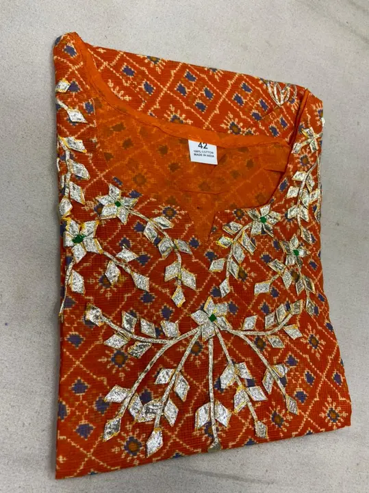 Product uploaded by Jaipuri wholesale gotta patti kurtis nd sarees on 3/2/2023