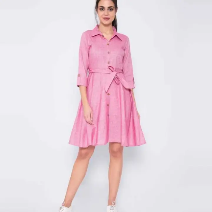 Collar pattern casual formal dress uploaded by Anam Dresses on 3/2/2023