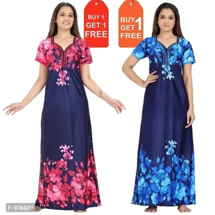 Stylish Fancy Satin Printed Nighty Combo For Women Pack Of 2
 uploaded by RAMESH SHOPPING SELAS CORPORATION on 3/2/2023