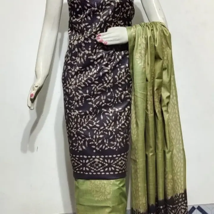 Dupion salab batik printed suit  uploaded by business on 3/2/2023